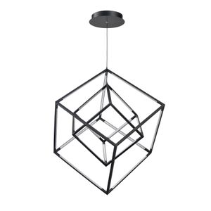 Cube Squared 17.75'' Wide Integrated LED Chandelier - Matte Black - Includes LED Bulb 2