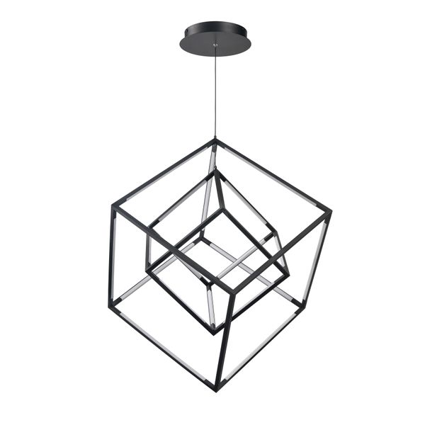 Cube Squared 17.75'' Wide Integrated LED Chandelier - Matte Black - Includes LED Bulb