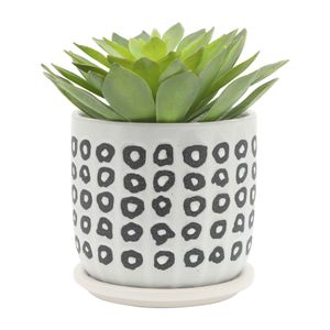 ELDONLAKE SET OF 2 BLACK PLANTER 6 (IN) 7