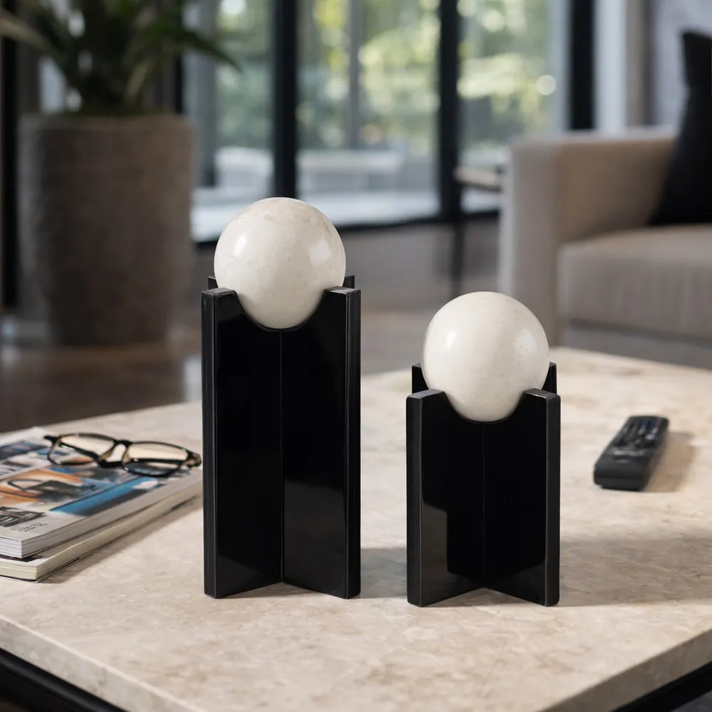 RYELAKE SET OF 2 BLACK DECOR 13 (IN)