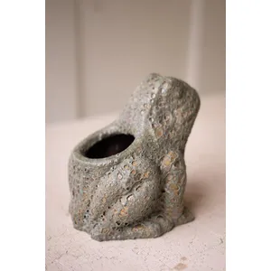 Terracotta Frog Planter with Rustic Glaze 3