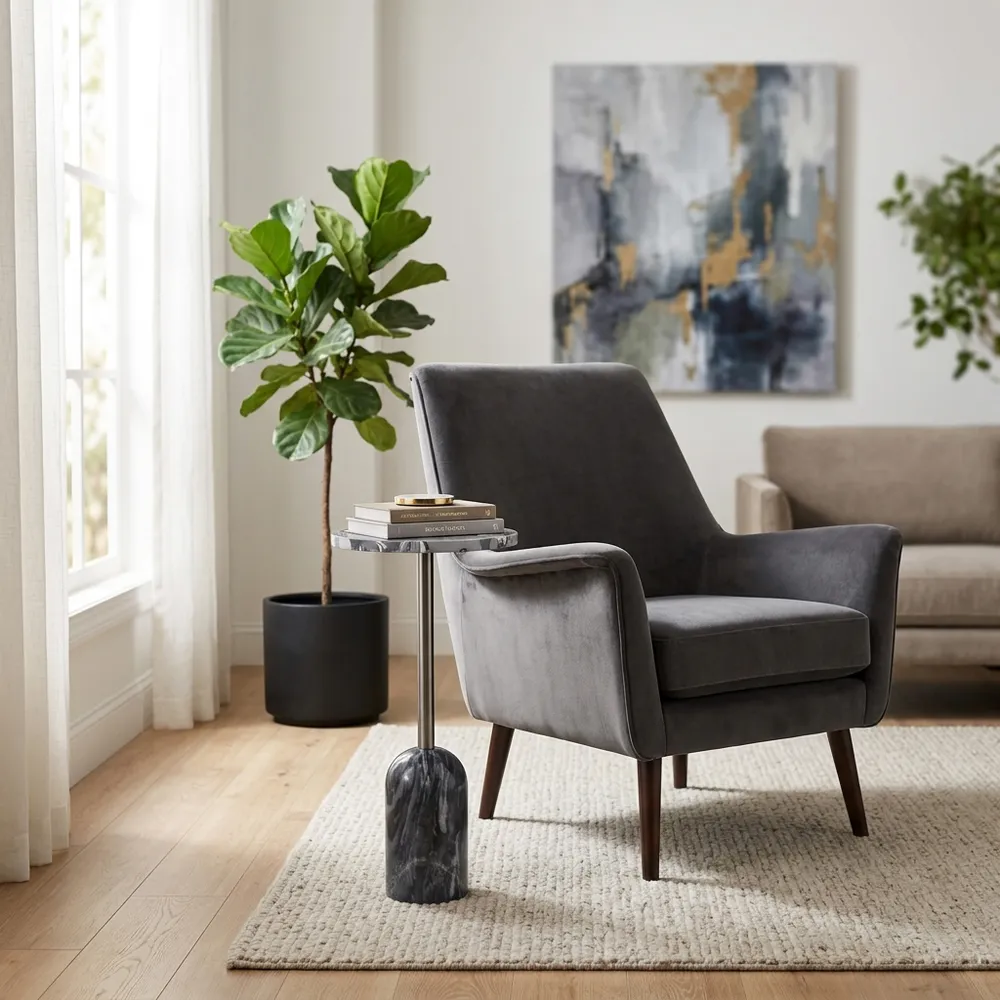 TRENTONROSE GRAY TABLE 24 (IN)