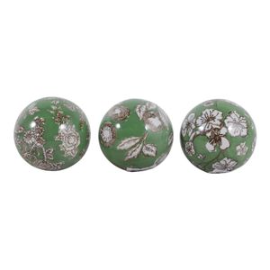 NOVAPORT SET OF 3 GREEN ORBS 5 (IN) 5