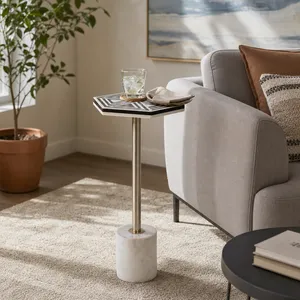 KELLERRUN WHITE TABLE 25 (IN) 10