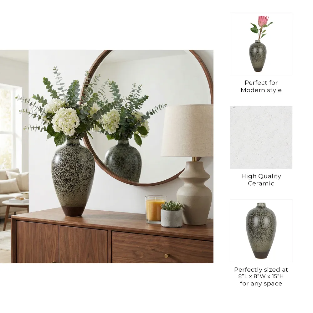 CAMDENMOOR GREEN VASE 15 (IN)