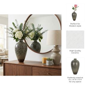 CAMDENMOOR GREEN VASE 15 (IN) 8