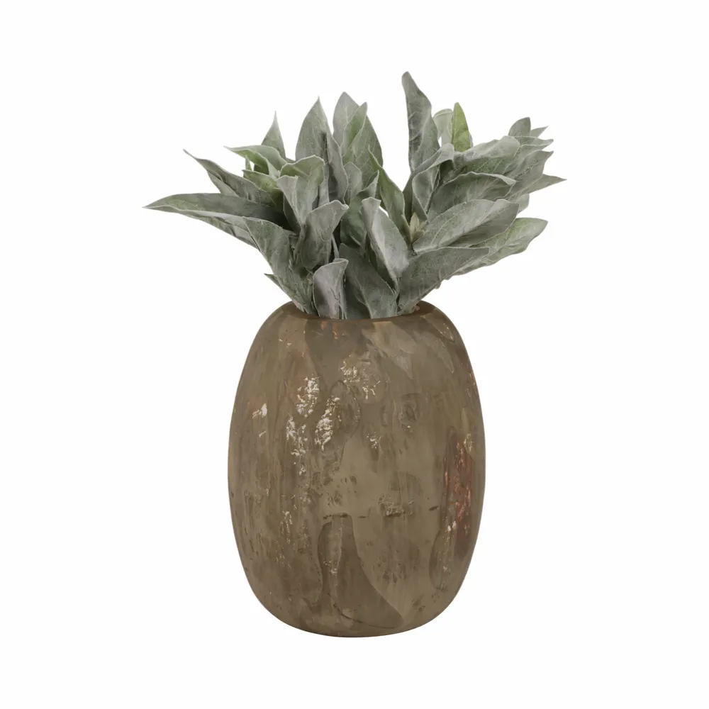 HENDONSIDE BROWN GLASS VASE 12 (IN)