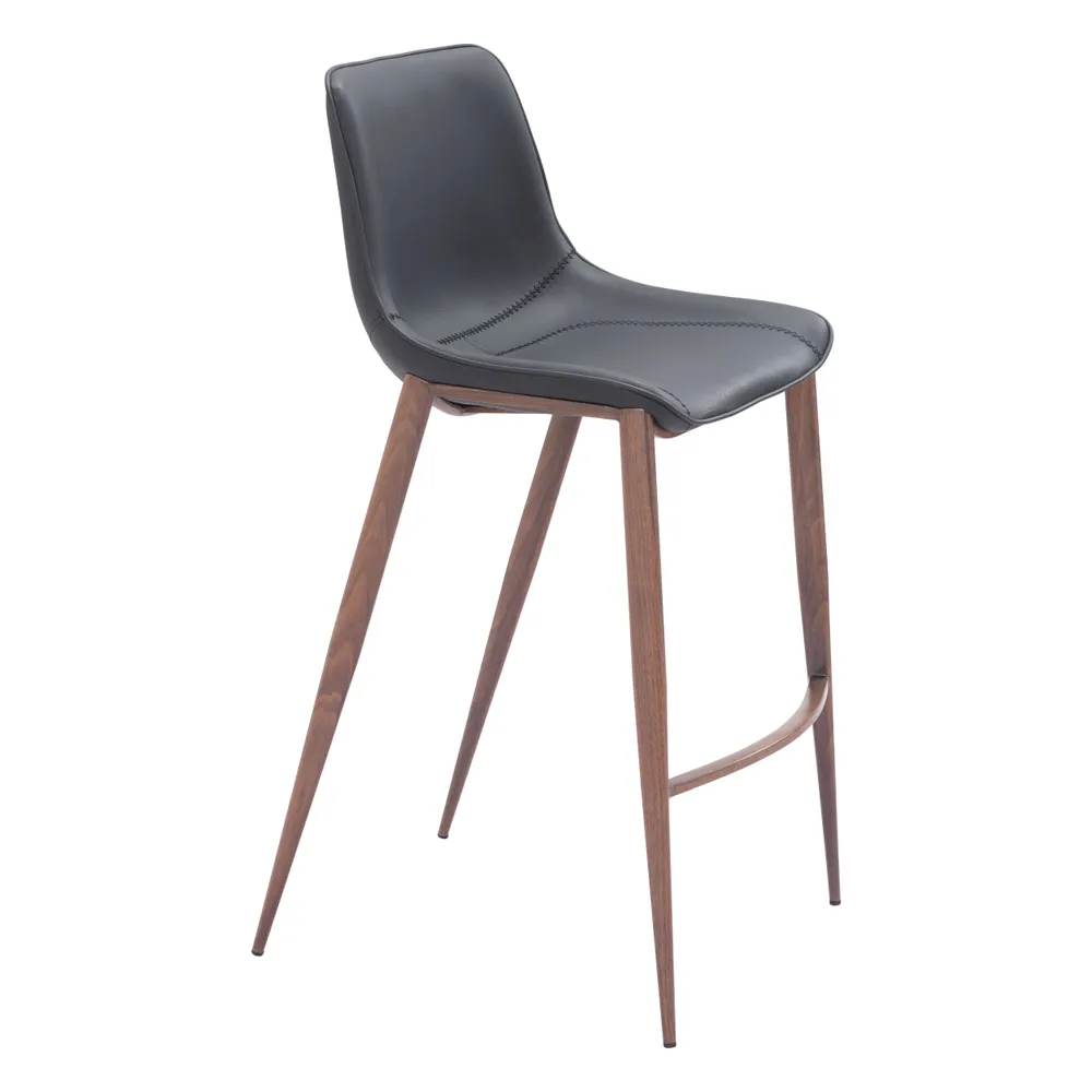 Magnus Barstool Black & Walnut
