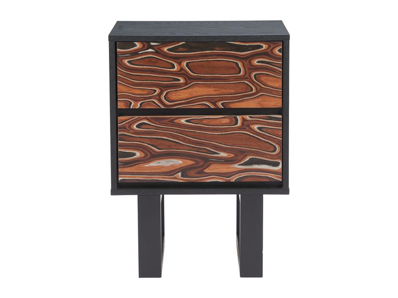 Aremi Nightstand Brown & Black 4