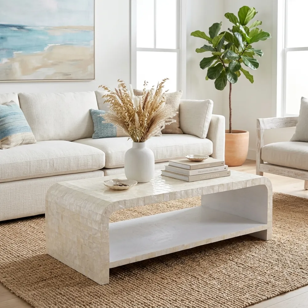 KIRASTONE IVORY COFFEE TABLE 16 (IN)
