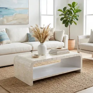 KIRASTONE IVORY COFFEE TABLE 16 (IN) 10