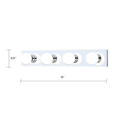 Vanity Strips 24'' Wide 4-Light Vanity Light - Chrome