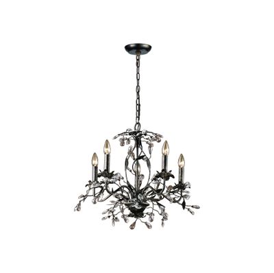 Circeo 21″ Wide 5-Light Chandelier - Deep Rust