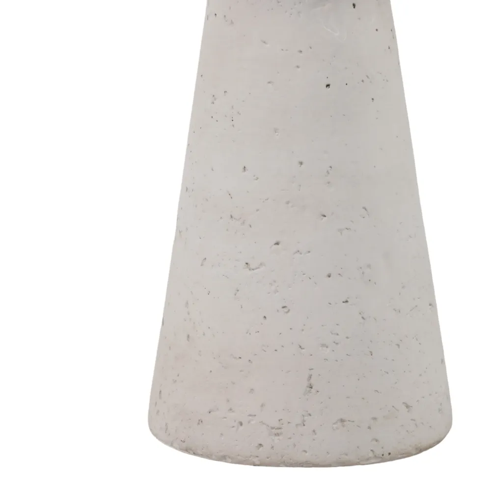 CARLIN WHITE CANDLE HOLDER 8 (IN)
