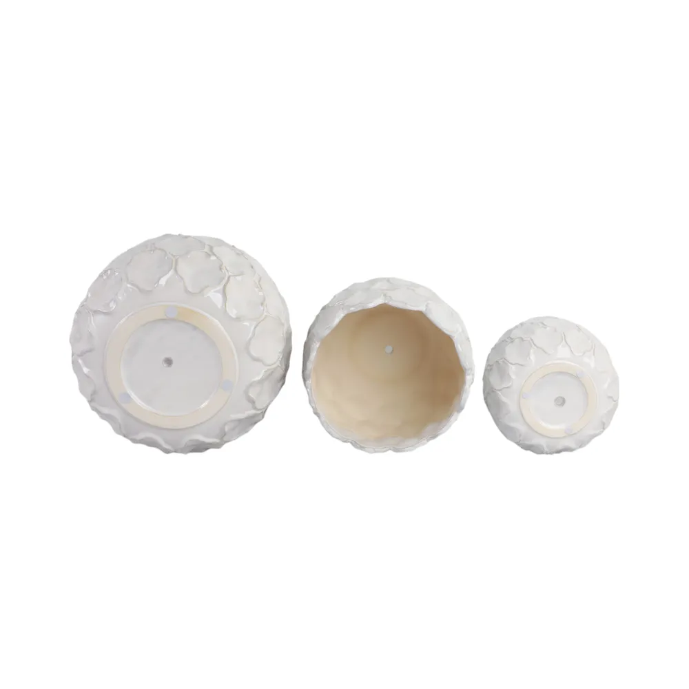 HAZENSHAW SET OF 3 WHITE PLANTER 11 (IN)
