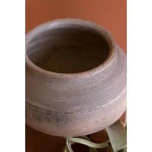 Black Clay Urn on an Iron Stand 5