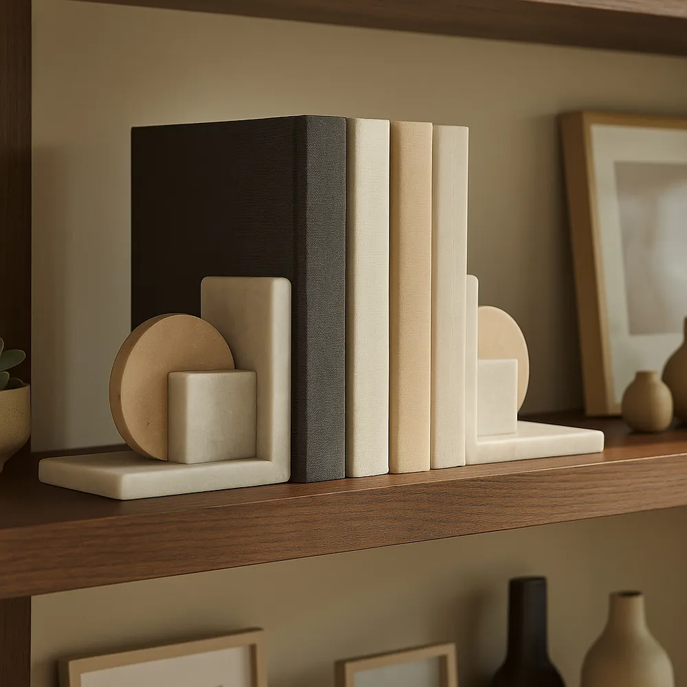 CASEYLAND SET OF 2 WHITE BOOKENDS 6 (IN)