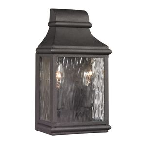 Forged Jefferson 11'' High 2-Light Outdoor Sconce - Charcoal 1
