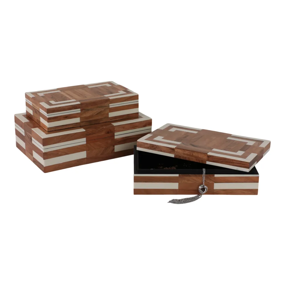 FORRESTCLIFF SET OF 3 IVORY BOXES 4 (IN)