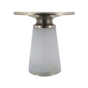 METAL TOP, 18"H NEBULAR SIDE TABLE, FROST 4