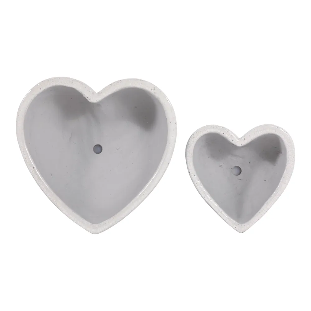 DEVONCLIFF SET OF 2 WHITE PLANTER 4 (IN)