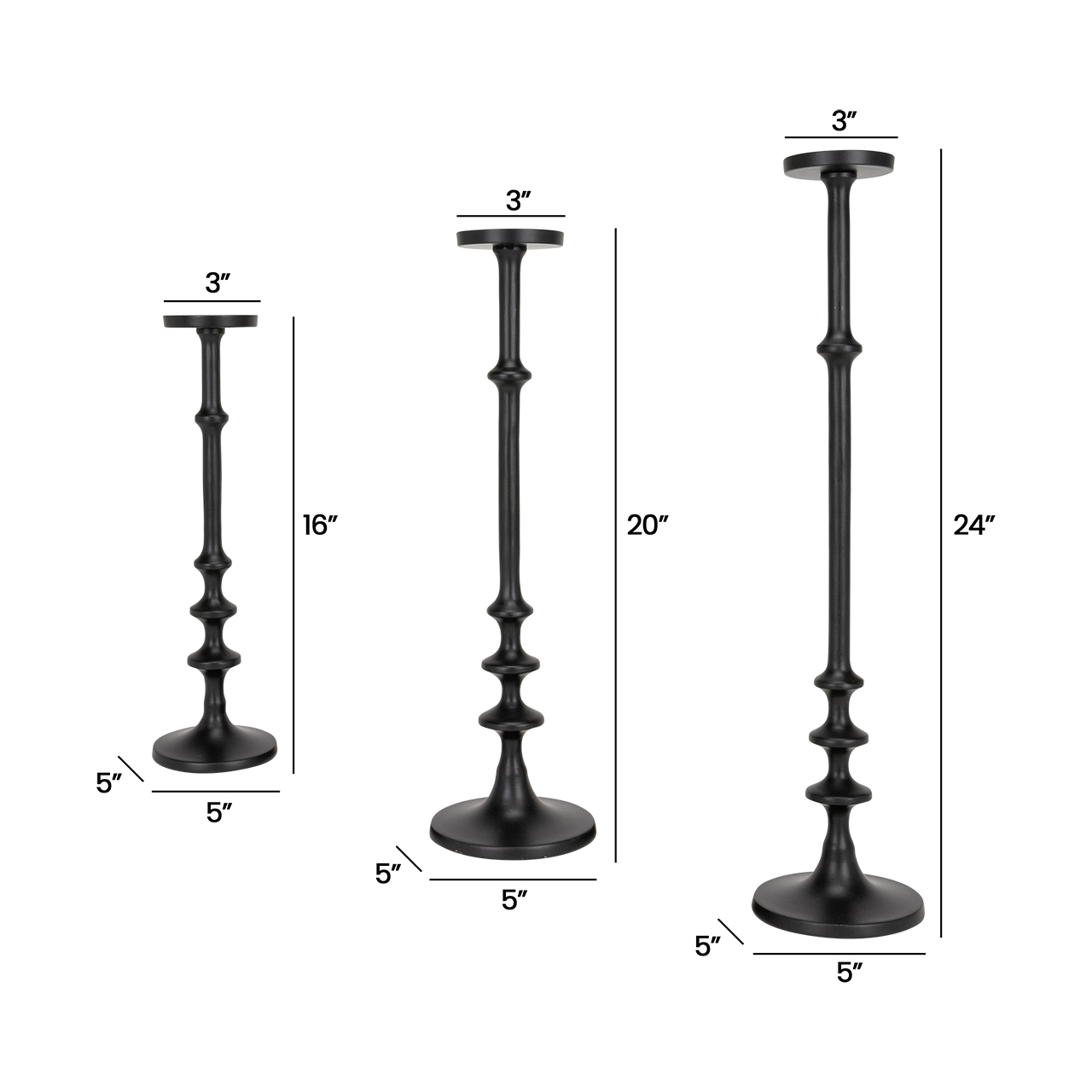 Tallulah Candleholders -Set 3 3