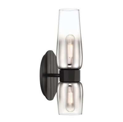 Flame 14″ High 2-Light Sconce - Matte Black