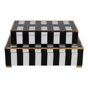 SKYERUN SET OF 2 BLACK BOXES 4 (IN) 4