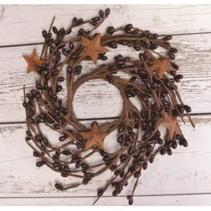 Burgundy Vintage Tin Star Berry 2.25in C-Ring 1