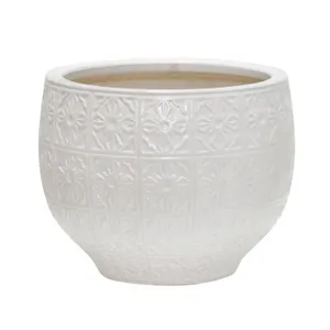 GUNNBROOK SET OF 3 WHITE PLANTER 11 (IN) 3