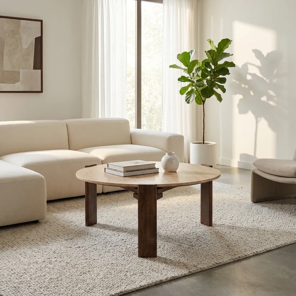 CLINTONOAK BROWN COFFEE TABLE 16 (IN)