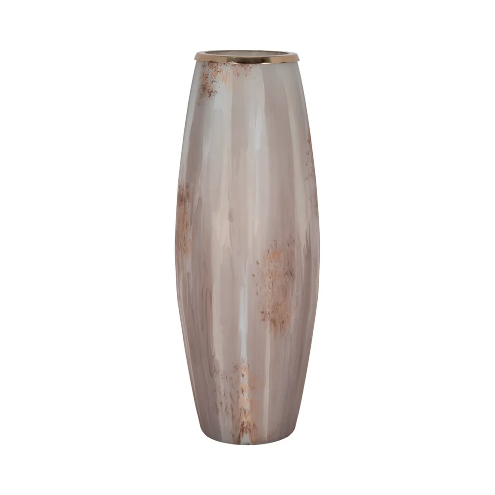 WOODSONCLIFF TAN GLASS VASE 24 (IN)