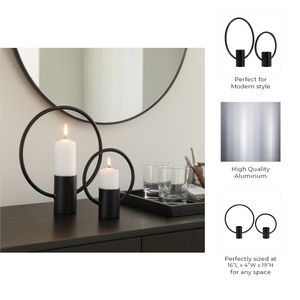 FLORARIDGE SET OF 2 BLACK METAL 19 (IN) 11