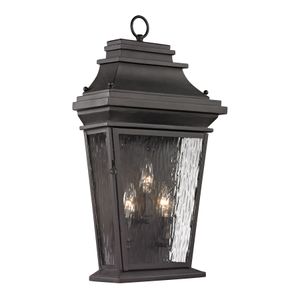 Forged Provincial 22'' High 3-Light Outdoor Sconce - Charcoal 1