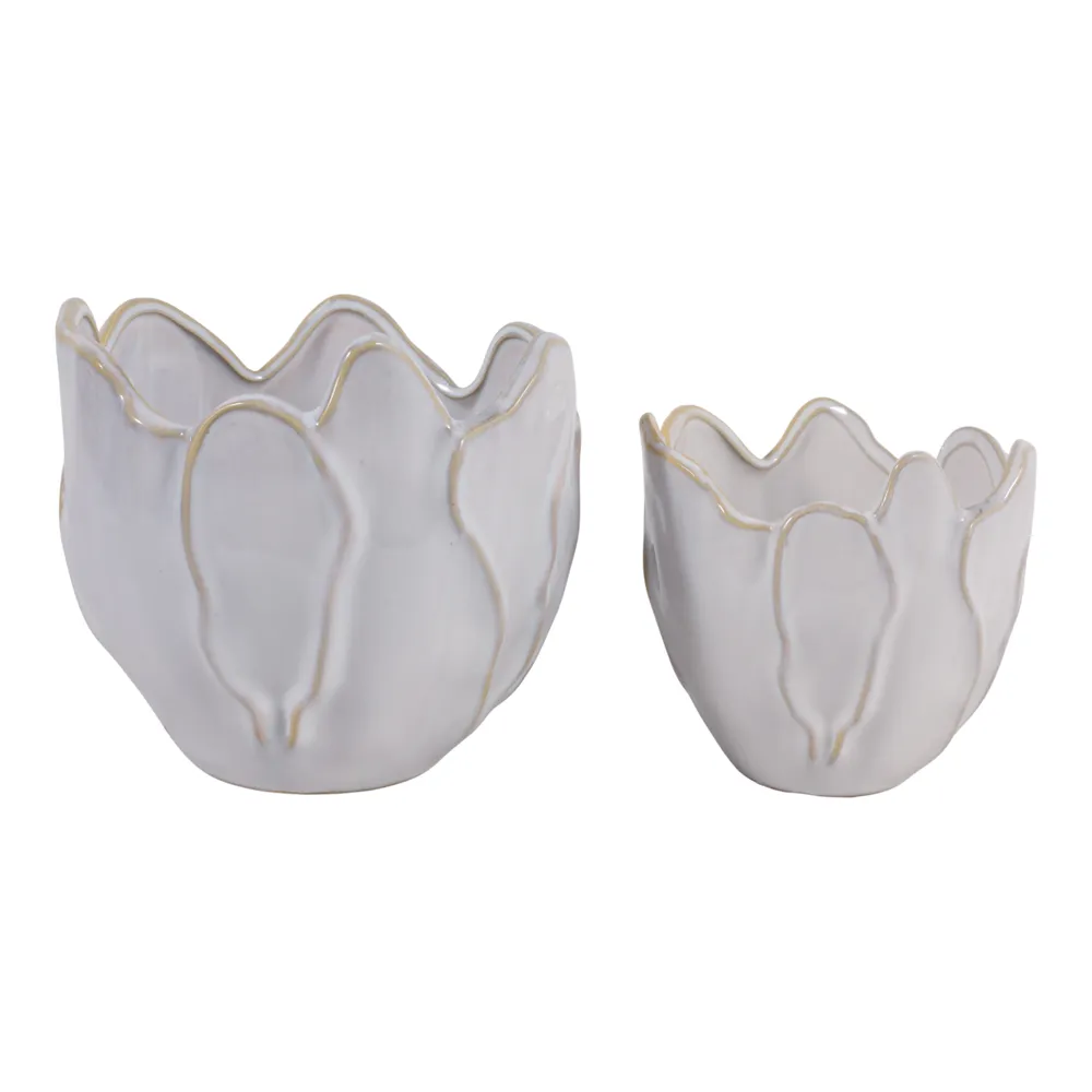 DRYDENRUN SET OF 2 IVORY PLANTER 7 (IN)