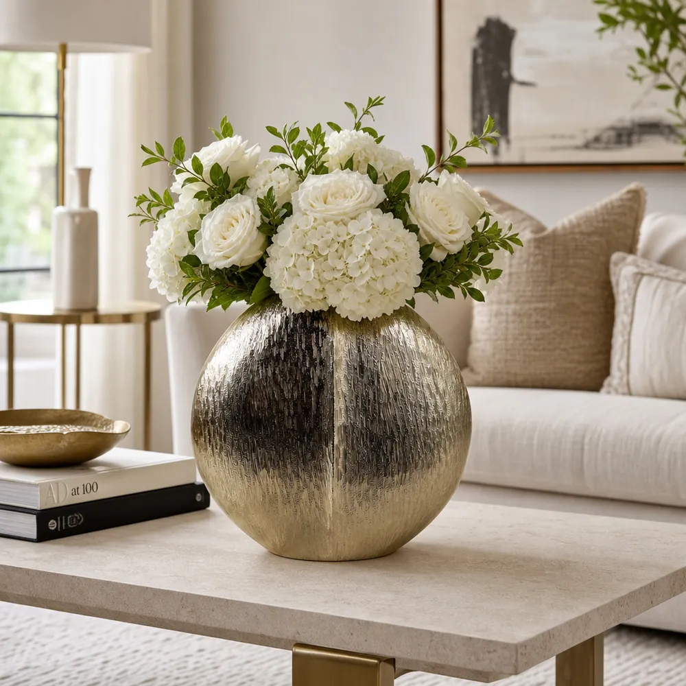 ARLOWMOOR GOLD VASE 11 (IN)