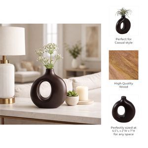 GRIFFINMOOR BROWN VASE 7 (IN) 10