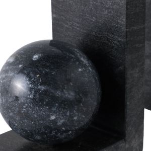 HELTONPORT SET OF 2 BLACK BOOKENDS 6 (IN) 5