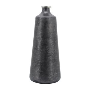 GRISHAMSHAW BLACK GLASS VASE 21 (IN) 3