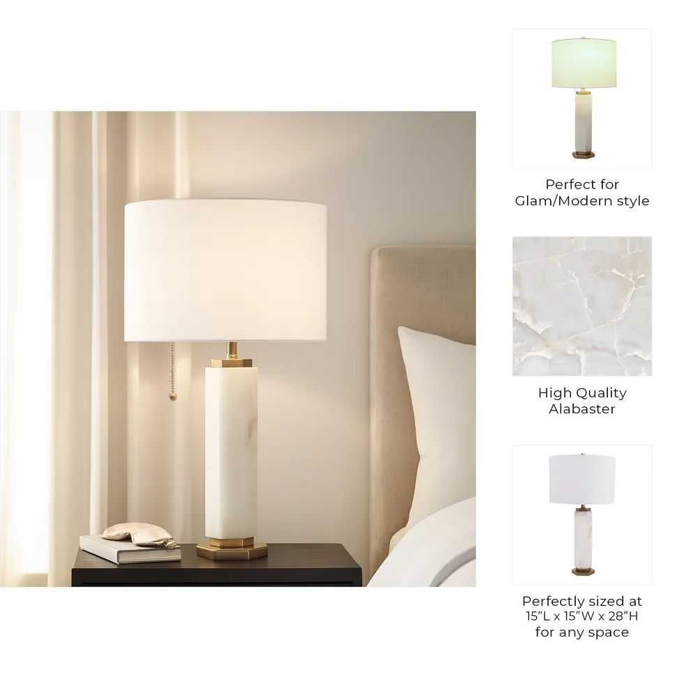 BRYNBROOK WHITE LAMP 28 (IN)