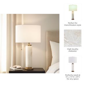 BRYNBROOK WHITE LAMP 28 (IN) 9