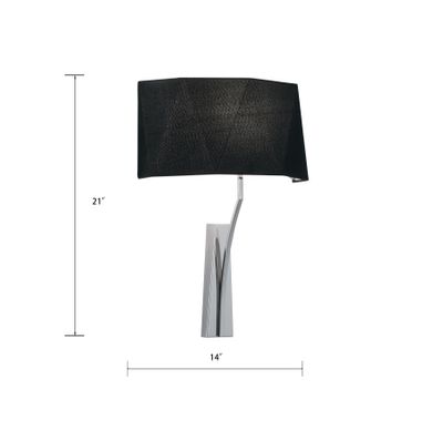 Diamond 21″ High 1-Light Sconce - Polished Nickel