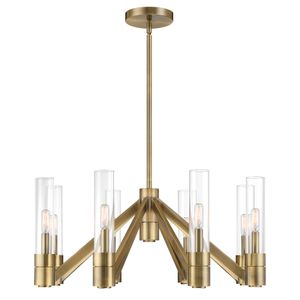 Rohe 28'' Wide 8-Light Chandelier - Aged Brass 1