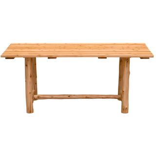 Voyageur Rectangle Dining Table with Dimensional Cedar Top - 5-foot - Natural - Armor