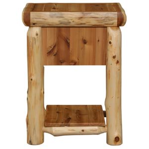 Cedar Mini One Drawer Nightstand with Shelf- Vintage 4