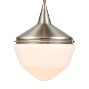 Mid-Century Schoolhouse 12'' Wide 1-Light Mini Pendant - Satin Nickel 4