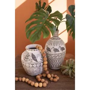 Hand-Painted Clay Fish Vase 4
