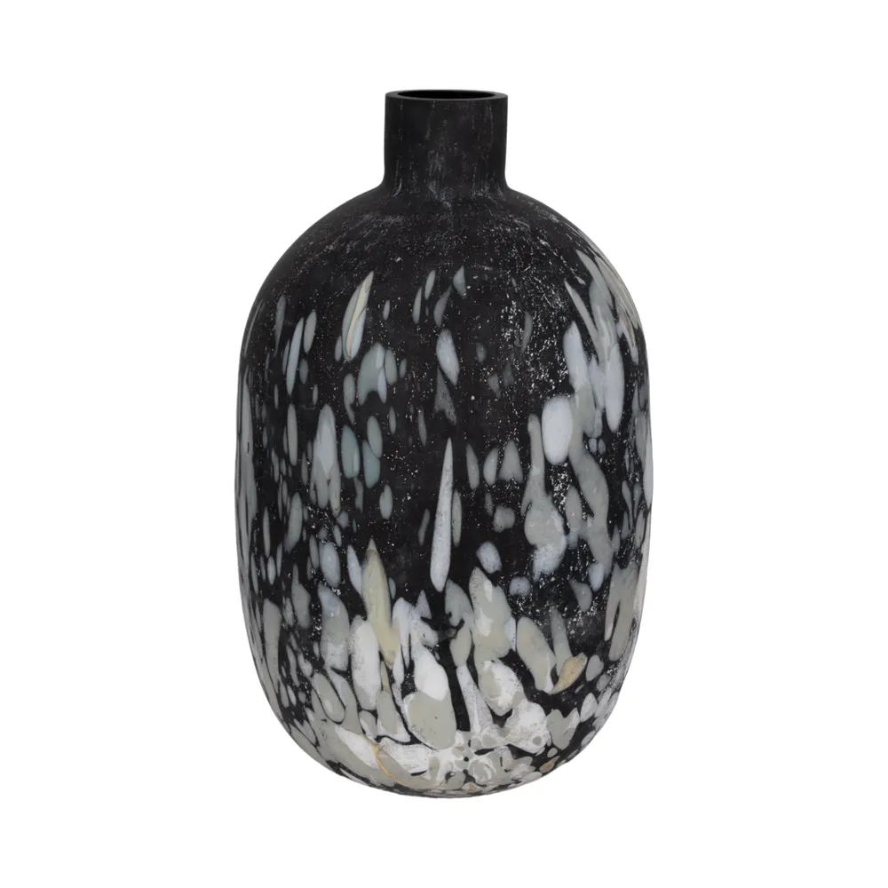 LUKEVIEW BLACK GLASS VASE 23 (IN)