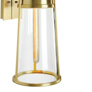 Cone 12.75'' High 1-Light Outdoor Sconce - Satin Brass 4