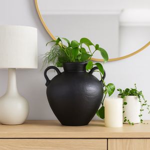 BURTONHOLM BLACK VASE 16 (IN) 12